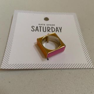 ケイトスペードサタデー(KATE SPADE SATURDAY)の★ケイトスペード サタデー★アクセサリー リング 指輪 ピンク オレンジ 新品(リング(指輪))