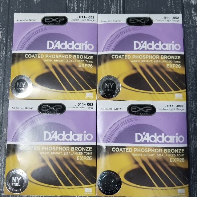 新品　D'Addario ダダリオ アコースティックギター弦 EXP26 楽器のギター(弦)の商品写真