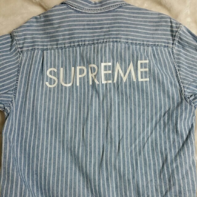 Supreme 17ss Stripe Denim S/S Shirt