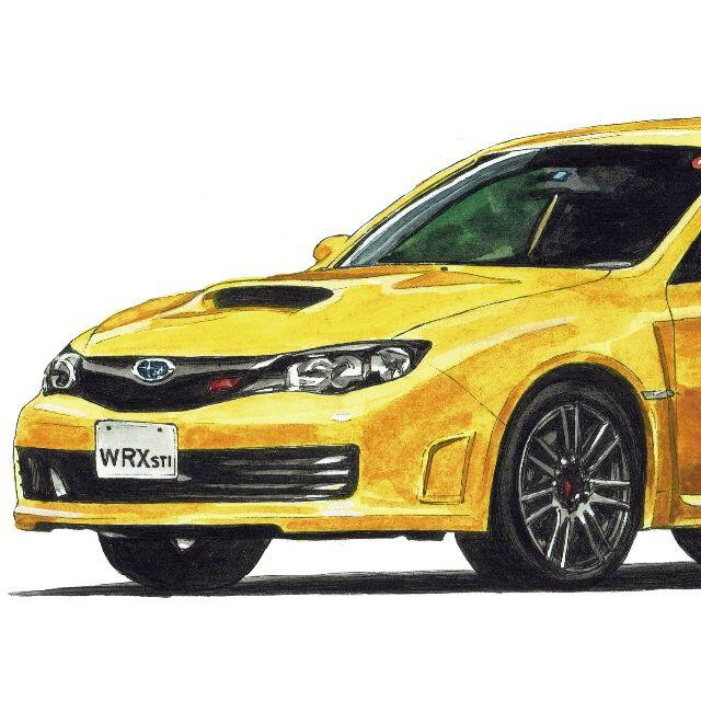 NC-1032インプレッサWRX STI限定版画直筆サイン額装●作家平右ヱ門