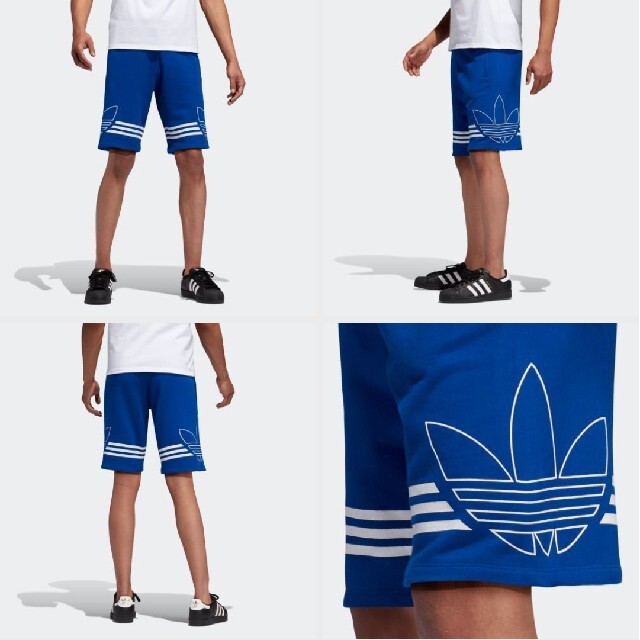 adidas(アディダス)の新品 L adidas orignals  ハーフパンツ アウトライン 青 メンズのパンツ(ショートパンツ)の商品写真