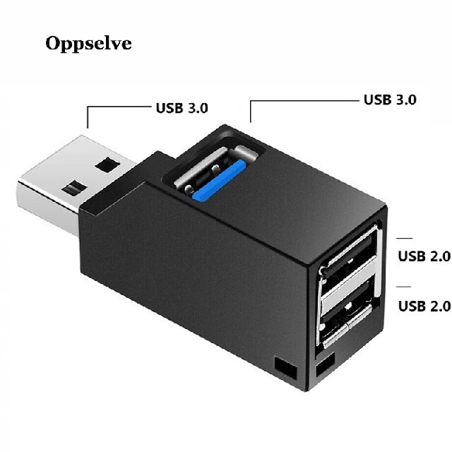 USB2.0×3ポート増設　省スペース スマホ/家電/カメラのPC/タブレット(PC周辺機器)の商品写真