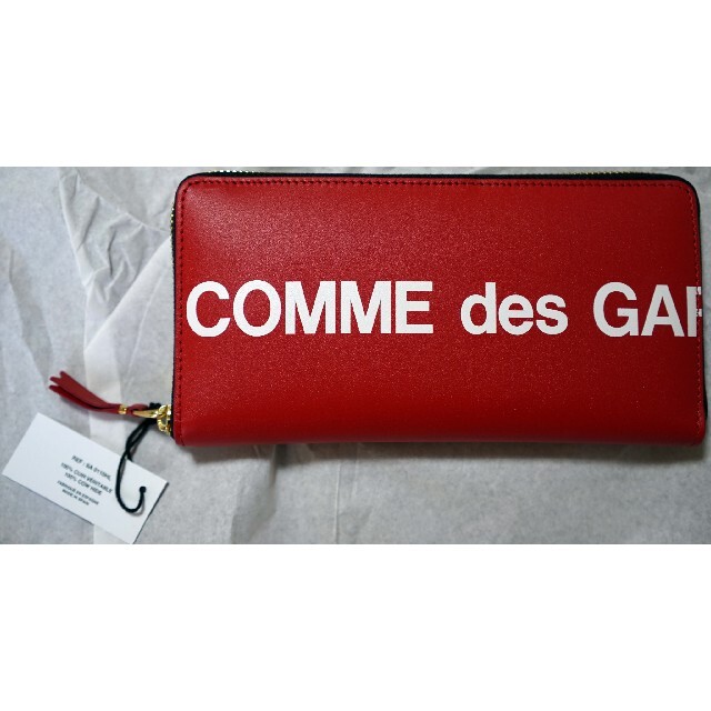 COMME DES GARÇONS Wallet HUGE LOGO 長財布赤 - 長財布