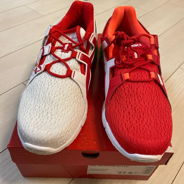 asics(アシックス)のasics とコカコーラのコラボシューズ27.5cm 新品未使用 左右色違い メンズの靴/シューズ(スニーカー)の商品写真