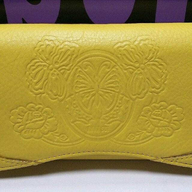 ANNA SUI(アナスイ)の美品　アナスイ　ANNNASUI 牛革　かぶせ 長財布　金運アップ！　イエロー レディースのファッション小物(財布)の商品写真