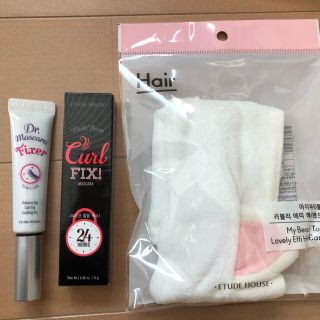 エチュードハウス(ETUDE HOUSE)のETUDE HOUSE マスカラ 黒 ヘアバンド 3点セット(マスカラ)