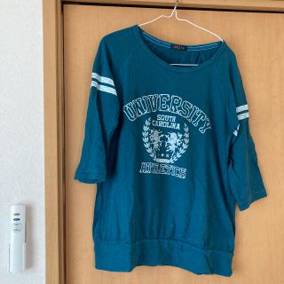 レディース　ブルーグリーン系　七分袖　　L(Tシャツ(長袖/七分))