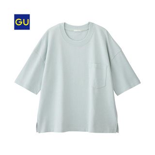 ジーユー(GU)のGU ヘビーウエイトTシャツ〔五分丈〕新品♡(Tシャツ(長袖/七分))