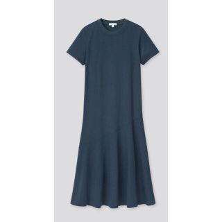 ユニクロ(UNIQLO)のタグ付き＆新品　UNIQLOコットンフレイドヘムワンピース(ロングワンピース/マキシワンピース)