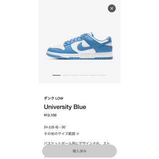 ナイキ(NIKE)のNike dunk ナイキ　ダンク　university blue(スニーカー)