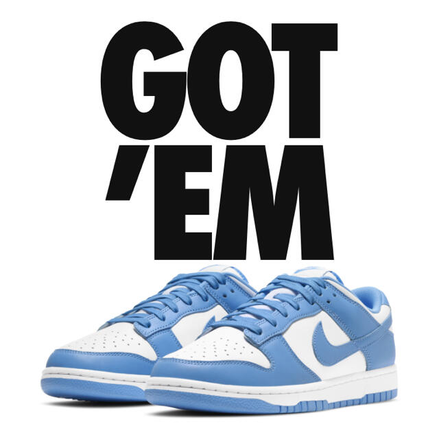 サイズNIKE DUNK LOW “UNIVERSITY BLUE”