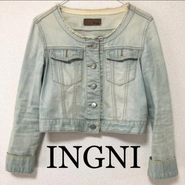 INGNI(イング)のデニムジャケット Gジャン　イング　INGNI  白 レディースのジャケット/アウター(Gジャン/デニムジャケット)の商品写真