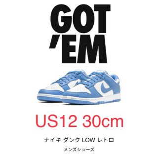 ナイキ(NIKE)のNIKE DUNK LOW RETROWHITE/UNIVERSITY BLUE(スニーカー)