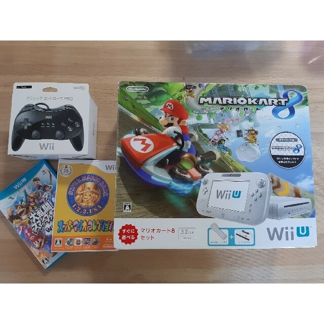 WiiU マリオカート8セット 32GB ＋ MOTHER2とスーパーマリオゲームソフト/ゲーム機本体