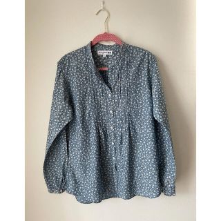 ユニクロ(UNIQLO)の【値下げ】ユニクロ　イネス　花柄ダンガリーシャツブラウス(シャツ/ブラウス(長袖/七分))