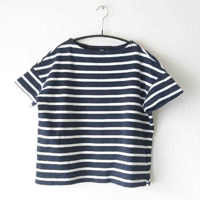 MUJI (無印良品)(ムジルシリョウヒン)のボーダーTシャツ☆ネイビーホワイト レディースのトップス(Tシャツ(半袖/袖なし))の商品写真