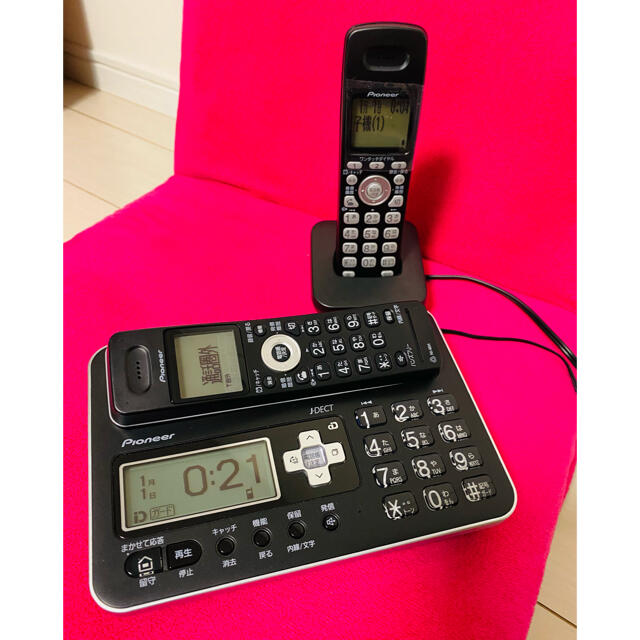 パイオニア DECTフルコードレス留守番電話子機1台付き ブラック TF-FA70W-K - 1