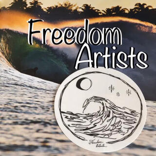 ロンハーマン(Ron Herman)のFreedomArtistsフリーダムアーティスト　マリブ限定waveステッカー(サーフィン)