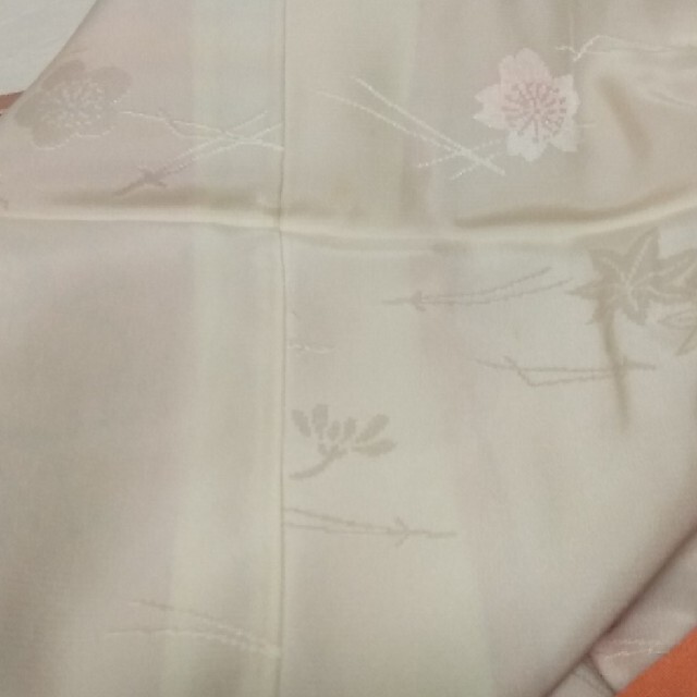 葉模様オレンジ羽織 レディースの水着/浴衣(着物)の商品写真