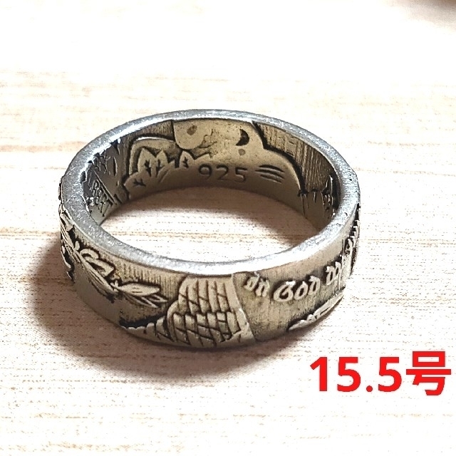 シルバーリング 指輪 15.5号 スターリングシルバー God We Trust メンズのアクセサリー(リング(指輪))の商品写真