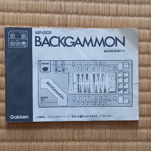 バックギャモン ゲーム説明書 エンタメ/ホビーのゲームソフト/ゲーム機本体(その他)の商品写真