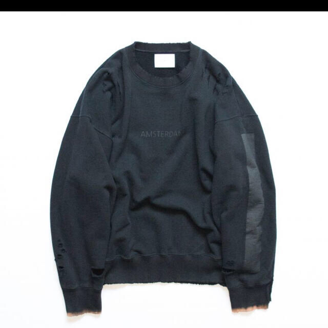 BLACKサイズstein OVERSIZED REBUILD SWEAT LS