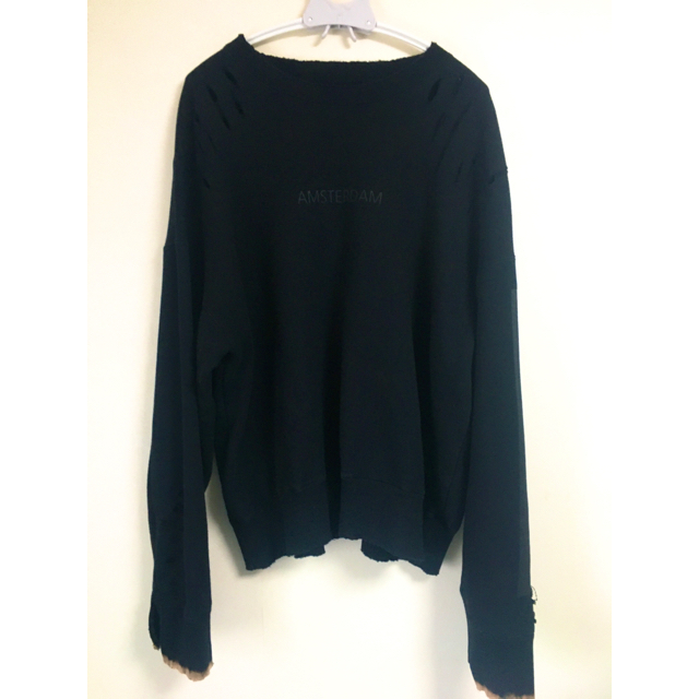 BLACKサイズstein OVERSIZED REBUILD SWEAT LS