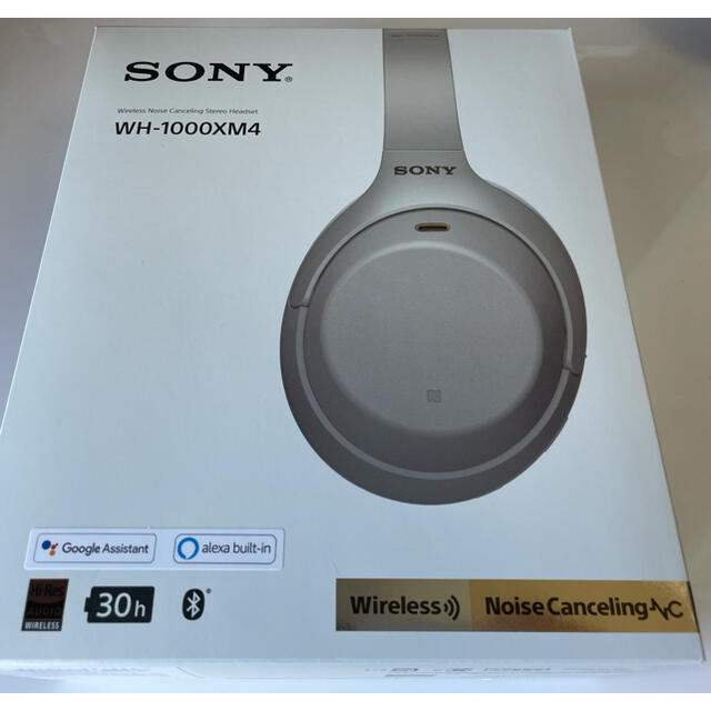 SONY WH-1000XM4 ノイズキャンセリングヘッドホン プラチナシルバー ...