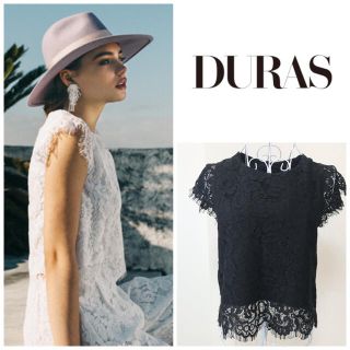 デュラス(DURAS)の週末限定セール　新品タグ付　DURAS レーストップス(カットソー(半袖/袖なし))