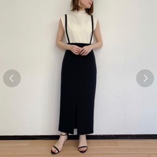 ラウンジドレス(Loungedress)の新品　Loungedress サスペンダー2wayスカート FREE(ロングスカート)