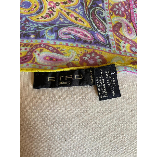 ETRO(エトロ)のエトロ　etro ストール　ショール　スカーフ　ストール　黄色 レディースのファッション小物(マフラー/ショール)の商品写真