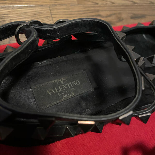 【美品】Valentino フラットシューズ　ブラック　38/24.5cm