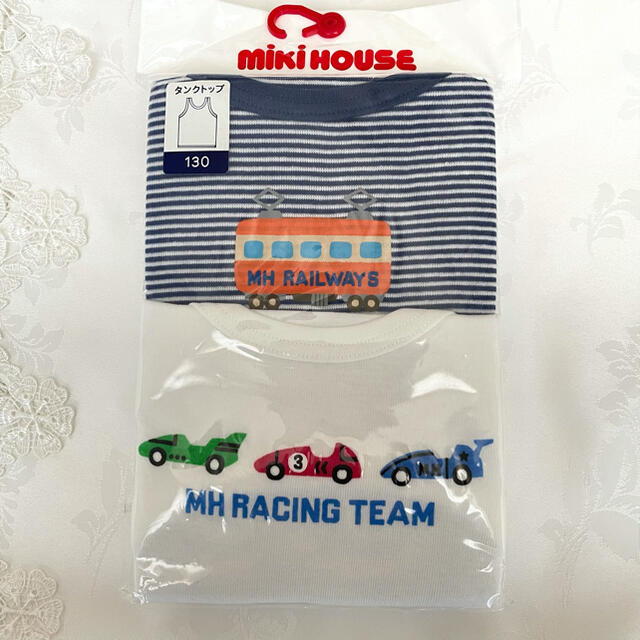 mikihouse(ミキハウス)の★新品★ミキハウス 肌着 130㎝ 4枚 セット★タンクトップ　ランニング キッズ/ベビー/マタニティのキッズ服男の子用(90cm~)(下着)の商品写真