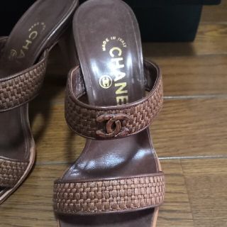 シャネル(CHANEL)のシャネルブディック購入✩.*ココマーク付ミュール サンダル(ミュール)