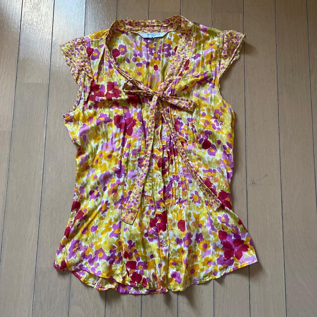 Max Mara - MARELLA マレーラ シルクコットン花柄ブラウス 40の通販 by