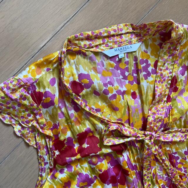 Max Mara - MARELLA マレーラ シルクコットン花柄ブラウス 40の通販 by