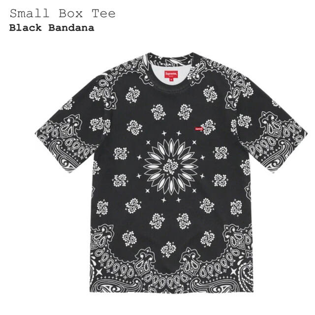 Supreme Small Box Tee Bandana black Mサイズ - Tシャツ/カットソー ...