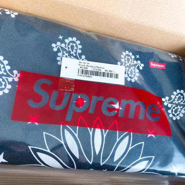 Supreme Small Box Tee Bandana black Mサイズ - Tシャツ/カットソー