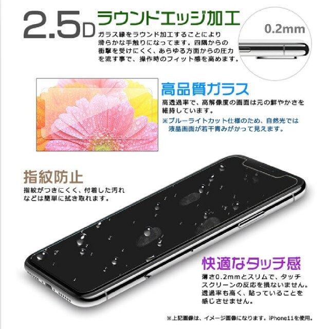 Google Pixel(グーグルピクセル)の２枚セット　Google Pixel 4a 液晶保護ガラスフィルム スマホ/家電/カメラのスマホアクセサリー(保護フィルム)の商品写真