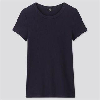 ユニクロ(UNIQLO)のコットンリブTシャツ　ユニクロ(Tシャツ(半袖/袖なし))