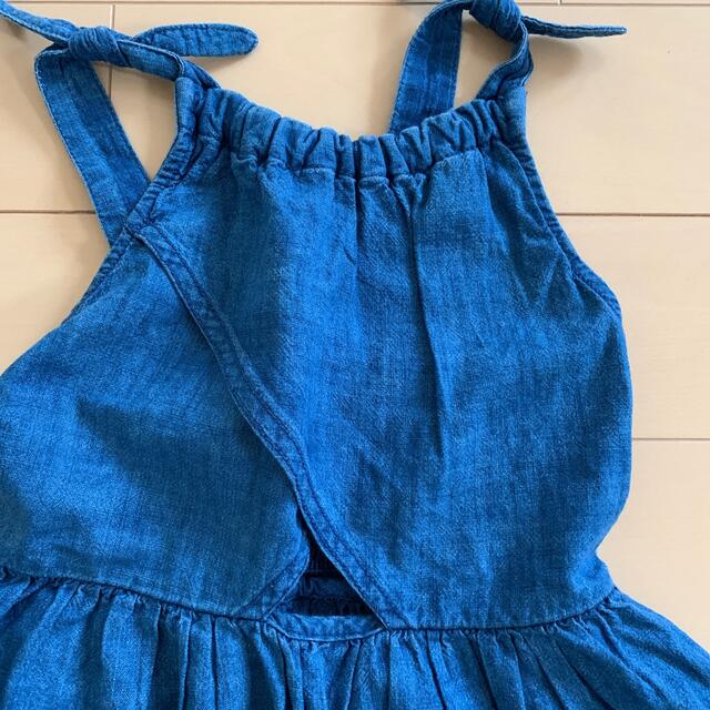 ZARA(ザラ)のZARA122 デニムワンピース キッズ/ベビー/マタニティのキッズ服女の子用(90cm~)(ワンピース)の商品写真