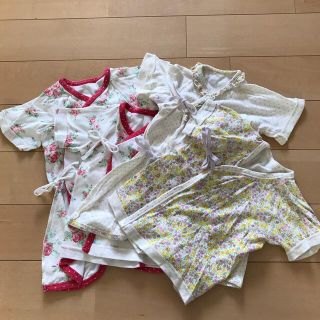 ニシキベビー(Nishiki Baby)の新生児　花柄⭐︎短肌着コンビ肌着セット2枚組(肌着/下着)