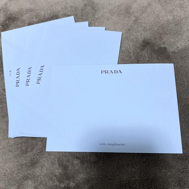 PRADA(プラダ)の【新品、未使用】プラダ PRADA ギフトカード　メッセージカード　5枚セット ハンドメイドの文具/ステーショナリー(カード/レター/ラッピング)の商品写真