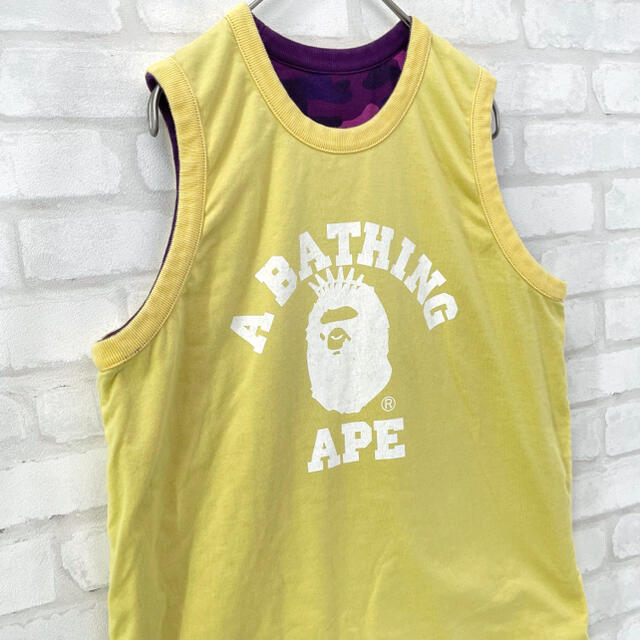 A BATHING APE(アベイシングエイプ)の【レア】A BATHING APE サルカモ リバーシブルノースリーブTシャツ メンズのトップス(Tシャツ/カットソー(半袖/袖なし))の商品写真