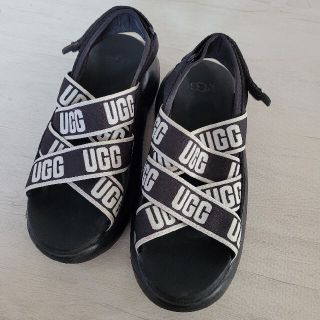 アグ(UGG)のUGG  サンダル 黒 24㎝ (サンダル)