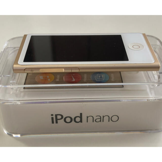 Apple(アップル)の【値下げ】iPod nano 第7世代 16GB ゴールド スマホ/家電/カメラのオーディオ機器(ポータブルプレーヤー)の商品写真