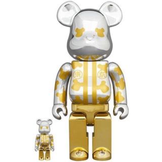 メディコムトイ(MEDICOM TOY)の【新品】BE@RBRICK はっぴ東京 銀メッキ 100％ & 400(フィギュア)