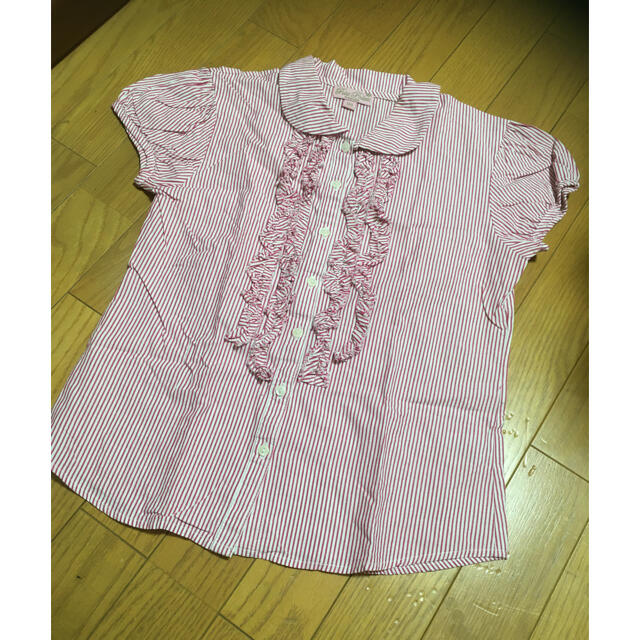 motherways(マザウェイズ)のうさこ様専用‼️☆マザウェイズ☆ 半袖フリルブラウス　150cm キッズ/ベビー/マタニティのキッズ服女の子用(90cm~)(Tシャツ/カットソー)の商品写真