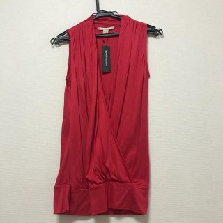 バナナリパブリック(Banana Republic)の【タグ付き新品】バナナリパブリック   ノースリーブ　ピンク(カットソー(半袖/袖なし))