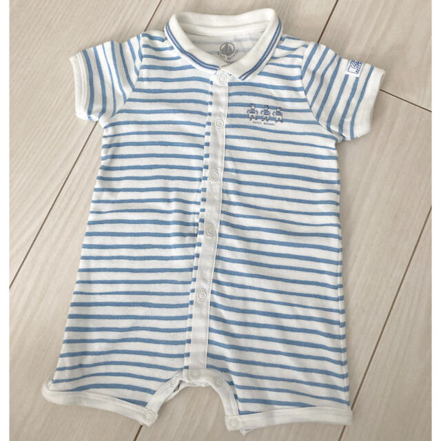 PETIT BATEAU(プチバトー)のプチバトー　ロンパース　半袖 キッズ/ベビー/マタニティのベビー服(~85cm)(ロンパース)の商品写真